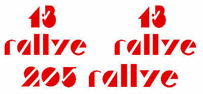Set logos et 205 - et, rallye